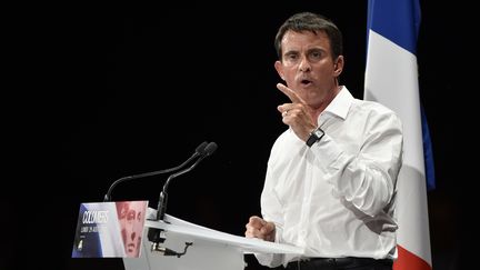 Manuel Valls en meeting à Colomiers le 29 août 2016 (PASCAL PAVANI / AFP)