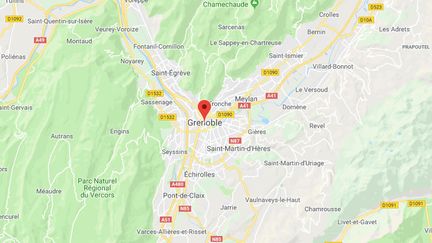 La ville de Grenoble en Isère.&nbsp; (GOOGLE MAPS / FRANCETV INFO)