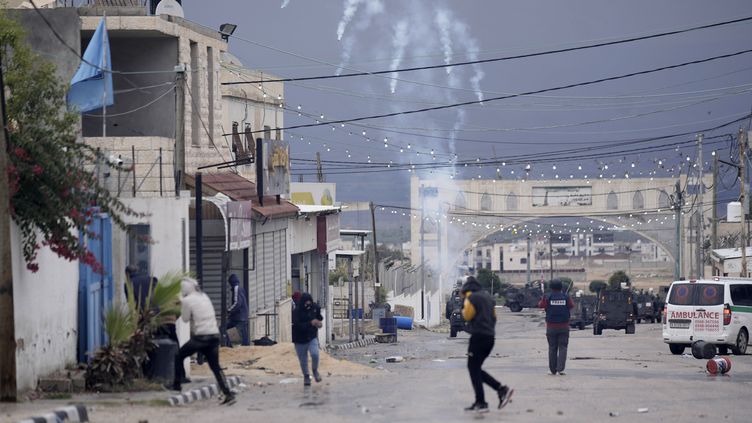 An Israeli raid on the Aqabat Jaber camp on February 4, 2023 in the occupied West Bank.  (MAJDI MOHAMMED / AP / SIPA)