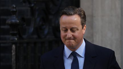 David Cameron donne une conférence de presse devant le 10 Downing Street, à Londres (Royaume-Uni), le 24 juin&nbsp;2016. (ADRIAN DENNIS / AFP)