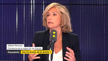 Valérie Pécresse, présidente de la région Île-de-France, était invitée lundi sur franceinfo. (FRANCEINFO / RADIOFRANCE)