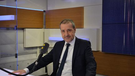 Jean-Guy Talamoni, à franceinfo, le 22 janvier 2018. (JEAN-CHRISTOPHE BOURDILLAT / RADIO FRANCE)