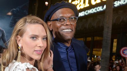 Samuel L Jackson et Scarlett Johansson,le 13 mars 2014 lors de la première hollywoodienne de "Captain America, le soldat d'hiver"
 (GETTY IMAGES NORTH AMERICA)