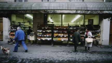 Magasin Félix Potin, à Paris, en 1995. (PITCHAL FREDERIC / SYGMA)