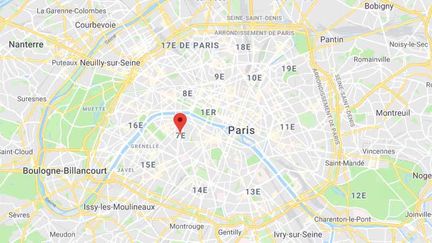 L'altercation a eu lieu dans le 7e arrondissement de Paris, mardi 28 mai 2019. (GOOGLE MAPS)