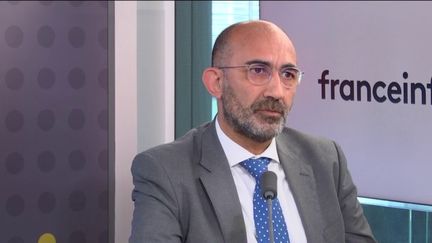 Roberto Rinaudo, président de Trenitalia en France, étaint l'invité éco de franceinfo le 30 mai 2022. (FRANCEINFO / RADIOFRANCE)