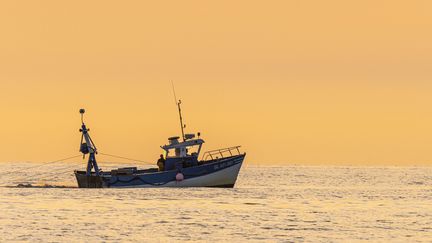 Un bateau de pêche dans la Manche, le 12 septembre 2021. (BOUILLAND STEPHANE / HEMIS.FR / AFP)