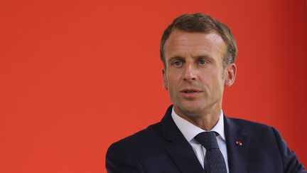 Le président français, Emmanuel Macron, lors de la cérémonie en mémoire des victimes du terrorisme, à Paris, le 19 septembre 2018.&nbsp; (LUDOVIC MARIN / AFP)