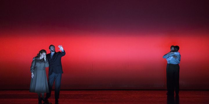 Birgitte Christensen (Eve), Thomas Walker (Adam), Olivia Vermeulen (Abel), Kristina Hammarström (Caïn)
 (Bernd Uhlig / Opéra national de Paris)