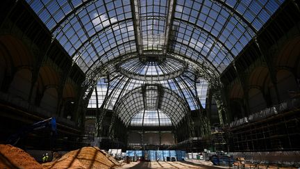 Le Grand Palais à Paris est en rénovation depuis mars 2021.&nbsp; (CHRISTOPHE ARCHAMBAULT / AFP)