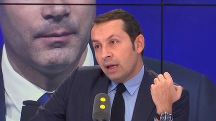 Sébastien Chenu, porte-parole du Front national, était l'invité de franceinfo. (RADIO FRANCE)