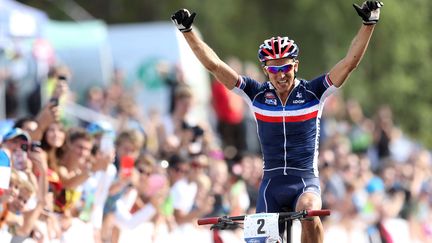 Julien Absalon, champion d'Europe du VTT. (GEIR OLSEN / NTB SCANPIX)