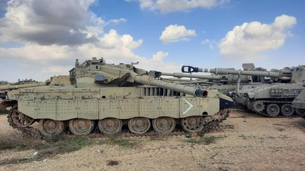 Base militaire de Tzé Elim, dans le sud d'Israël, en novembre 2023. (GILLES GALLINARO / RADIOFRANCE)