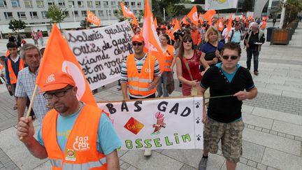 &nbsp; (Les salariés de Gad avaient manifesté le 9 août dernier à Lorient © MAXPPP)