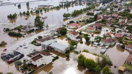 Le village de Farkadona près de la ville de Kardista en Grèce, le 7 septembre 2023. (WILL VASSILOPOULOS / AFP)