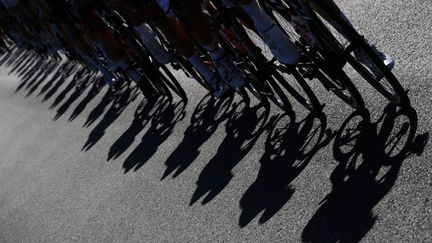 Des coureurs cyclistes lors du Giro d'Italia 2020. (Illustration) (LUCA BETTINI / AFP)