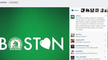 Le club des Boston Celtics a posté quelques heures après le drame ce message sur Instagram