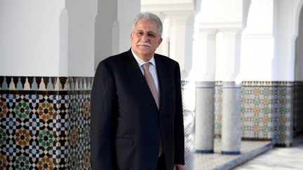 Le recteur de la Grande mosquée de Paris, Chems-eddine Hafiz, pose le 16 janvier 2020. (BERTRAND GUAY / AFP)