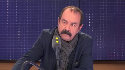 Le secrétaire général de la CGT, invité du "8h30 Fauvelle-Dély", mardi 19 mars 2019. (FRANCEINFO / RADIOFRANCE)