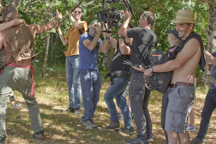 Sur le tournage du film "Mise au vert", de Yohann Charrin, Saint-Julien-en-Vercors, aoûr 2020 (Léo Nides)