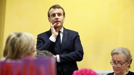 Emmanuel Macron à Bourg-de-Péage (Drôme), le 24 janvier 2019.&nbsp; (MAXPPP)