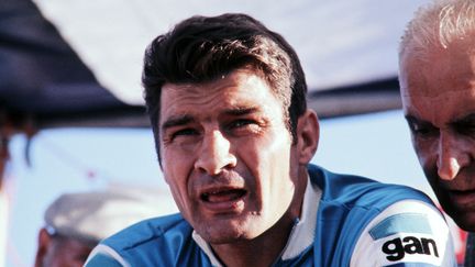 Le cycliste Raymond Poulidor au Tour de France de 1973 à Paris. (- / AFP)