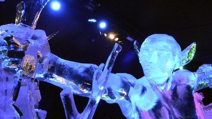 Le Festival de sculptures sur glace de Bruges 2012 est dédié aux contes fantastiques
 (Didier Saulnier/Maxppp Belgique)