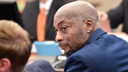 Le jardinier&nbsp;DeWayne Johnson, lors du procès face à Monsanto, à San Francisco (Californie, États-Unis), le 9 juillet 2018.&nbsp; (JOSH EDELSON / POOL)