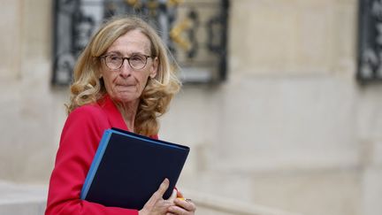 La ministre de l'Education Nicole Belloubet, à l'Elysée (Paris), le 3 juillet 2024. (LUDOVIC MARIN / AFP)