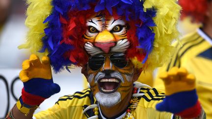 Un Colombien s'impatiente avant la rencontre contre la Gr&egrave;ce, le 14 juin &agrave; Belo Horizonte. Graou. (PEDRO UGARTE / AFP)