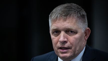 Le leader du parti Smer-SD, Robert Fico, le 26 septembre 2023, à Bratislava (Slovaquie). (VLADIMIR SIMICEK / AFP)