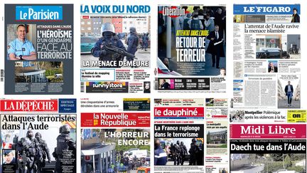 Les unes de la presse, samedi 24 mars 2018. (FRANCEINFO)