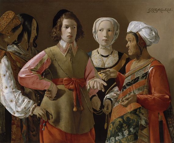 "La diseuse de bonne aventure" (vers 1630), de&nbsp;Georges de La Tour. Huile sur toile, 102 x 123 cm. New York, The Metropolitan Museum of Art. (THE METROPOLITAN MUSEUM OF ART, DIST. RMN / IMAGE OF THE MMA)