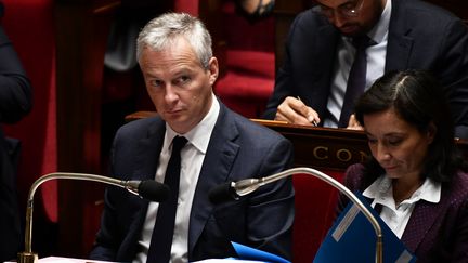 Le ministre de l'Economie,&nbsp;Bruno Le Maire, le 26 septembre 2018, lors de l'examen du projet de loi Pacte à l'Assemblée nationale, à Paris. (PHILIPPE LOPEZ / AFP)