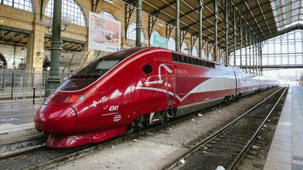 Un train Thalys. Image d'illustration. (AMAURY CORNU / HANS LUCAS)