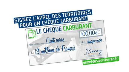 Capture d'écran du site lancé par les députés Damien Abad et Guillaume Peltier pour réclamer la création d'un chèque carburant, dimanche 4 novembre 2018. (APPEL DES TERRITOIRES)