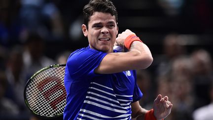 Milos Raonic s'est blessé à la cuisse droite lors de sa victoire sur Jo-Wilfried Tsonga. (MIGUEL MEDINA / AFP)