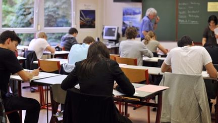 Classe de lycée à l'heure du bac, à Strasbourg (17/06/2010)... (AFP / Johanna Leguerre)