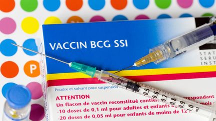 Illustration d'une boite de vaccin BCG.&nbsp; (OLIEL / BSIP / AFP)