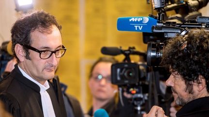 Emmanuel Daoud, avocat du Mouvement du Nid, partie civile dans le proc&egrave;s du Carlton, le 12 f&eacute;vrier 2015.&nbsp; (PHILIPPE HUGUEN / AFP)