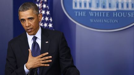 Barack Obama s'exprime depuis la Maison-Blanche &agrave; Washington, le 1er mars 2013. (LARRY DOWNING / REUTERS / X00961)