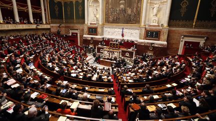 L'Assembl&eacute;e nationale &agrave; Paris, le 29 janvier 2013, lors du d&eacute;bat sur le projet de loi sur le mariage pour tous. (CHARLES PLATIAU / REUTERS)