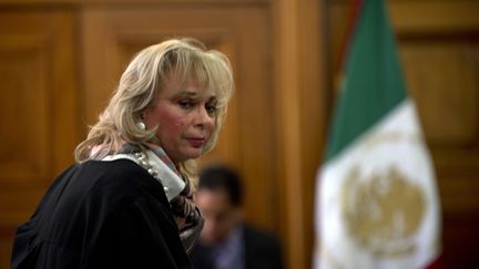 La juge Olga Sanchez Cordero, qui a d&eacute;fendu la lib&eacute;ration de Florence Cassez devant la Cour supr&ecirc;me mexicaine, le 23 janvier 2013 &agrave; Mexico (Mexique). (YURI CORTEZ / AFP)