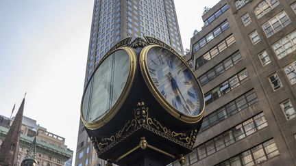 The main entrance to Trump Tower, located on Fifth Avenue in Midtown Manhattan, on November 21, 2023, in New York (United States).  (NICOLAS ECONOMOU / NURPHOTO / AFP)