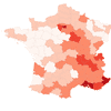 Les départements les plus chers de France, d'après NielsenIQ. (THEO UHART / FRANCEINFO / RADIO FRANCE)