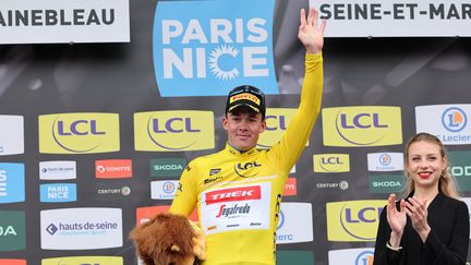 Le Danois Mads Pedersen, vainqueur de la deuxième étape de Paris-Nice, le 6 mars 2023. (AFP)