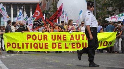 Manifestation d'enseignants le 6 septembre 2010 à Marseille (AFP - Gerard Julien)