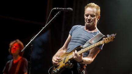 Sting, lors d'un concert à Prague (République tchèque), le 23 juin 2017. (MICHAL KAMARYT/AP/SIPA / AP)