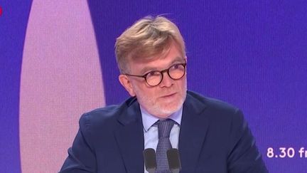 Marc Fesneau, président du groupe MoDem à l'Assemblée nationale était l’invitée du "8h30 franceinfo", vendredi 20 décembre 2024. (FRANCEINFO/RADIOFRANCE)