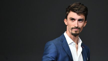 Julian Alaphilippe lors de la présentation du Tour de France 2022, le&nbsp;14 octobre 2021. (ANNE-CHRISTINE POUJOULAT / AFP)